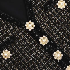 self-portrait Boucle Chiffon Midi Dress