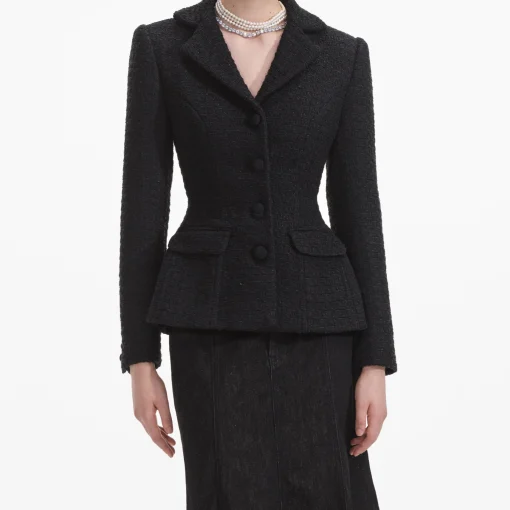 self-portrait Boucle Jacket