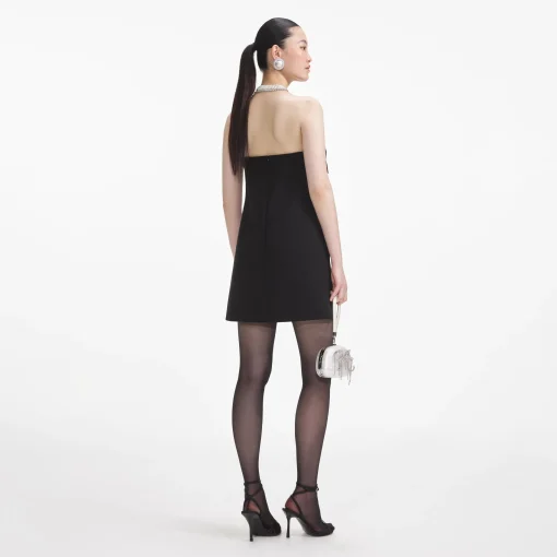 self-portrait Crepe Bandeau Mini Dress