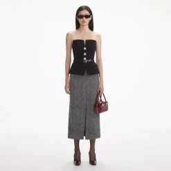 self-portrait Crepe Bandeau Top