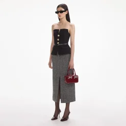 self-portrait Crepe Bandeau Top