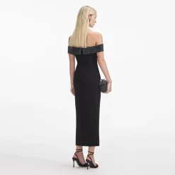 self-portrait Crepe Bow Midi Dress