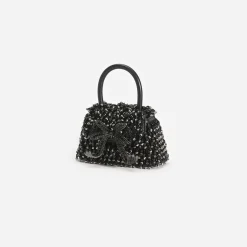 self-portrait Embellished Micro Bow Bag