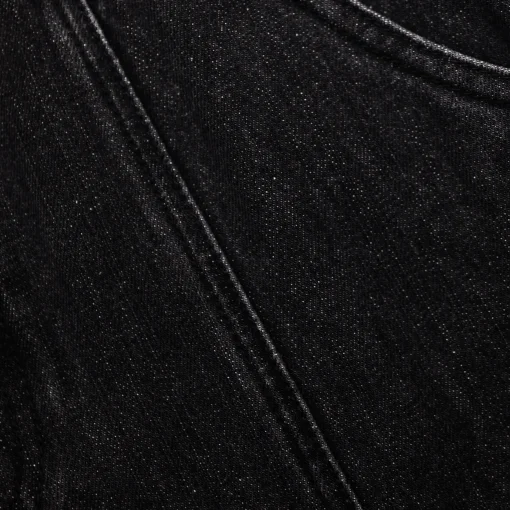 self-portrait Flared Denim Midi Skirt