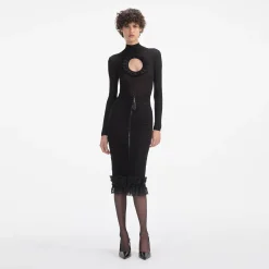 self-portrait Knit Cut Out Bodysuit