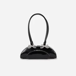 self-portrait Leather Curved Shoulder Bag