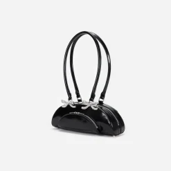 self-portrait Leather Curved Shoulder Bag