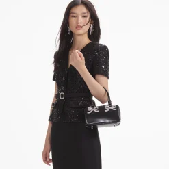 self-portrait Leather Mini Tote Bag