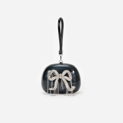 self-portrait Pearl Top Handle Clutch Bag