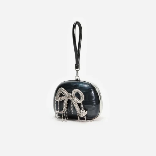 self-portrait Pearl Top Handle Clutch Bag