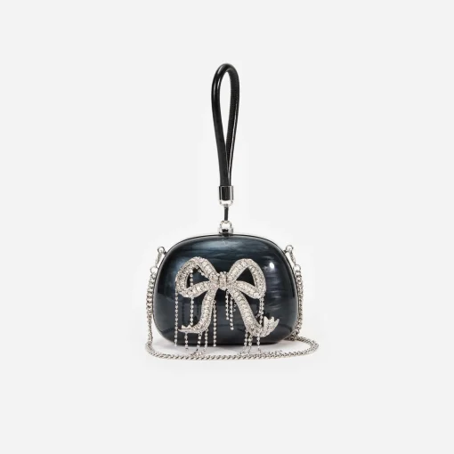 self-portrait Pearl Top Handle Clutch Bag