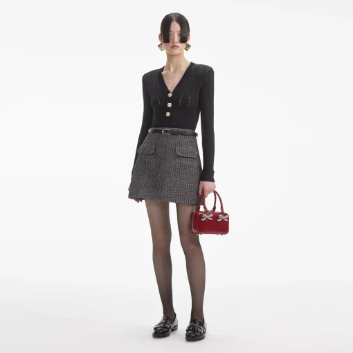 self-portrait Pointelle Knit Top