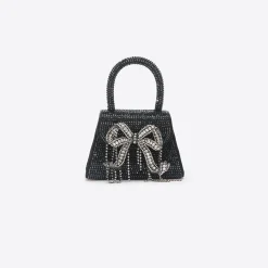 self-portrait Rhinestone Embellished Micro Bow Bag