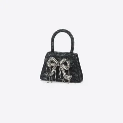self-portrait Rhinestone Embellished Micro Bow Bag