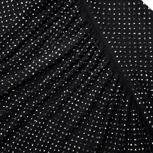 self-portrait Rhinestone Mesh Cut Out Maxi Dress