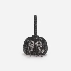 self-portrait Rhinestone Top Handle Clutch Bag