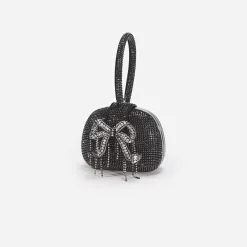 self-portrait Rhinestone Top Handle Clutch Bag