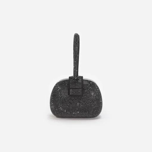 self-portrait Rhinestone Top Handle Clutch Bag