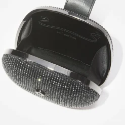 self-portrait Rhinestone Top Handle Clutch Bag