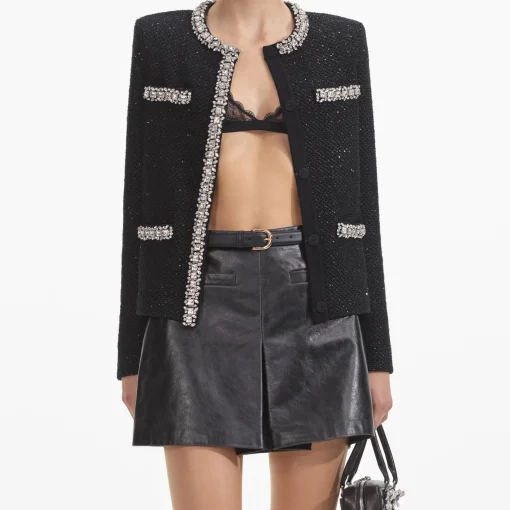 self-portrait Sequin Knit Cardigan