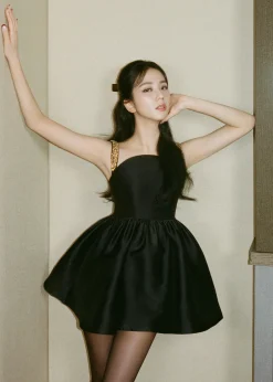 self-portrait Taffeta Embellished Mini Dress