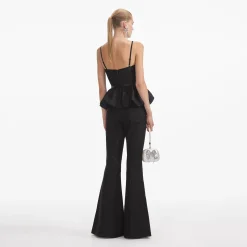 self-portrait Taffeta Peplum Top