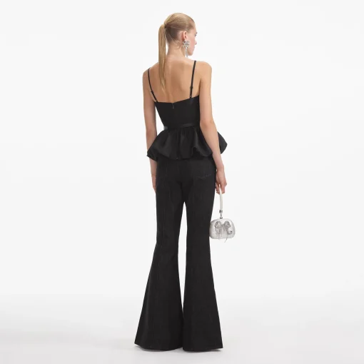 self-portrait Taffeta Peplum Top