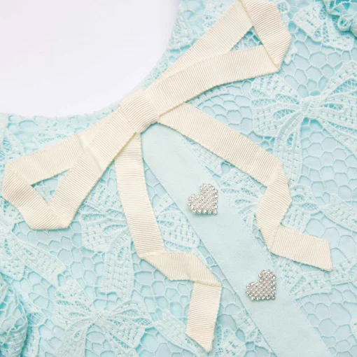 Kids self-portrait Bow Lace Dress
