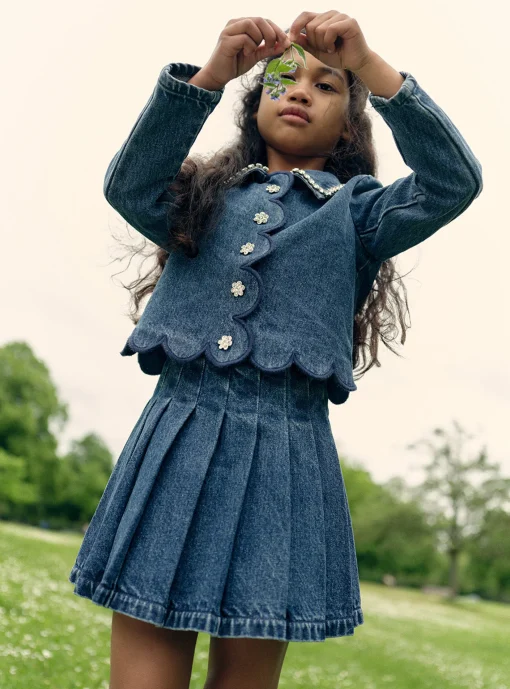 Kids self-portrait Denim Jacket