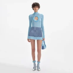 self-portrait Knit Cut Out Bodysuit