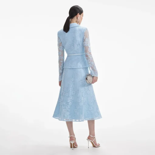 self-portrait Lace Tailored Midi Dress