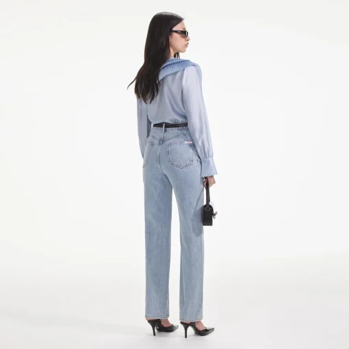 self-portrait Satin Organza Blouse