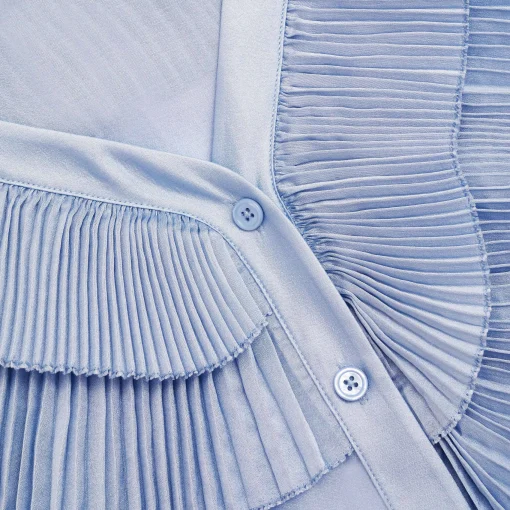 self-portrait Satin Organza Blouse