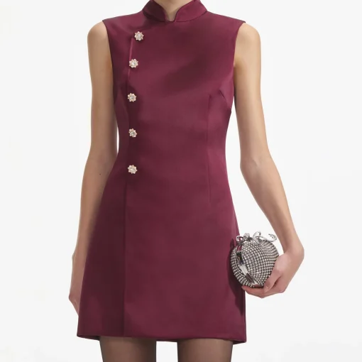 self-portrait Satin Mini Dress