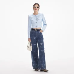 self-portrait Print Jeans