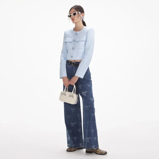 self-portrait Print Jeans
