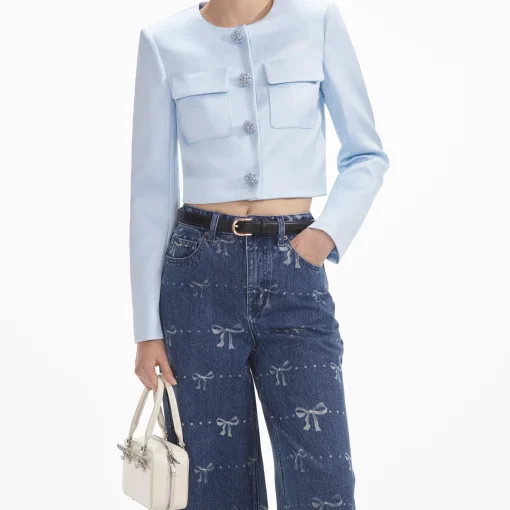 self-portrait Print Jeans