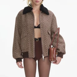self-portrait Herringbone Jacket