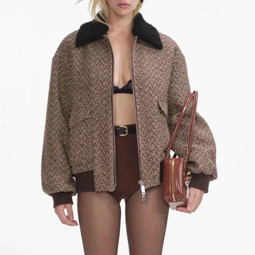 self-portrait Herringbone Jacket