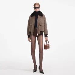 self-portrait Herringbone Jacket