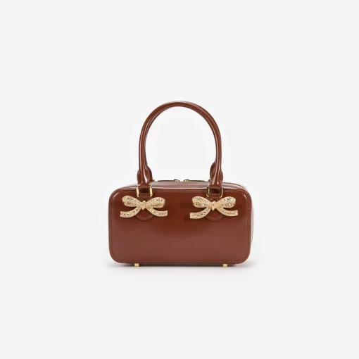 self-portrait Leather Mini Tote Bag