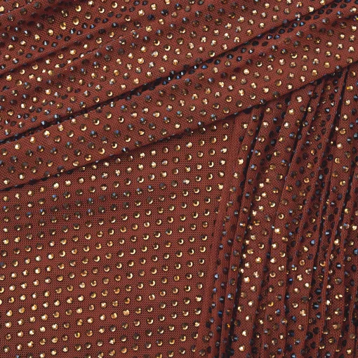 self-portrait Rhinestone Mesh Top