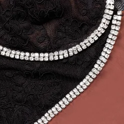 self-portrait Satin Diamante Maxi Dress