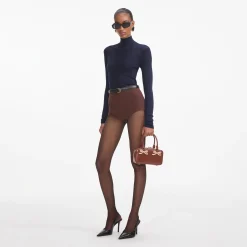 self-portrait Stretch Crepe Shorts