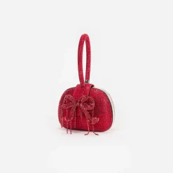 self-portrait Rhinestone Top Handle Clutch Bag