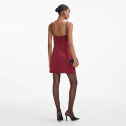 self-portrait Satin Strappy Mini Dress