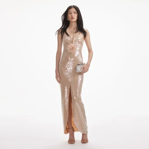 self-portrait Sequin Maxi Dress