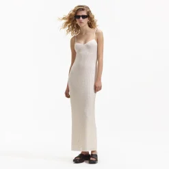 self-portrait Beaded Mesh Maxi Dress
