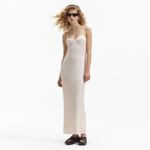 self-portrait Beaded Mesh Maxi Dress