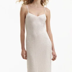 self-portrait Beaded Mesh Maxi Dress